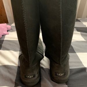 Black tall UGG boots